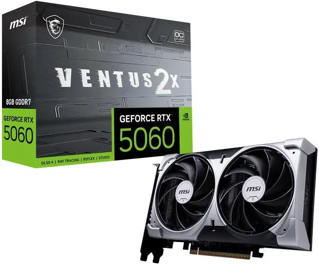 Alt view image 11 of 11 - MSI Ventus GeForce RTX 5060 8GB GDDR7 PCI Express 5.0 x 16 (use x8) Graphics Card RTX 5060 8G VENTUS 2X OC