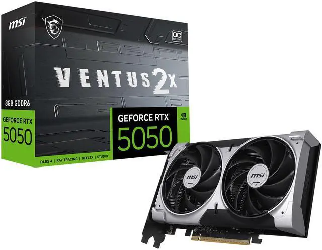 Alt view image 11 of 11 - MSI Ventus GeForce RTX 5050 8GB GDDR6 PCI Express 5.0 Graphics Card RTX 5050 8G VENTUS 2X OC
