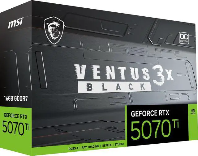 Alt view image 12 of 13 - MSI Ventus GeForce RTX 5070 Ti 16GB GDDR7 PCI Express 5.0 Graphics Card RTX 5070 TI 16G VENTUS 3X OC