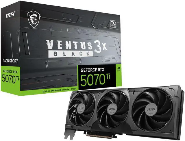 Alt view image 13 of 13 - MSI Ventus GeForce RTX 5070 Ti 16GB GDDR7 PCI Express 5.0 Graphics Card RTX 5070 TI 16G VENTUS 3X OC