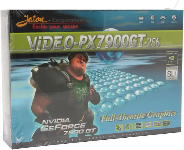 Alt view image 7 of 7 - JATON GeForce 7900GT 256MB GDDR3 PCI Express x16 SLI Support Graphics Card Video-PX7900GT-256