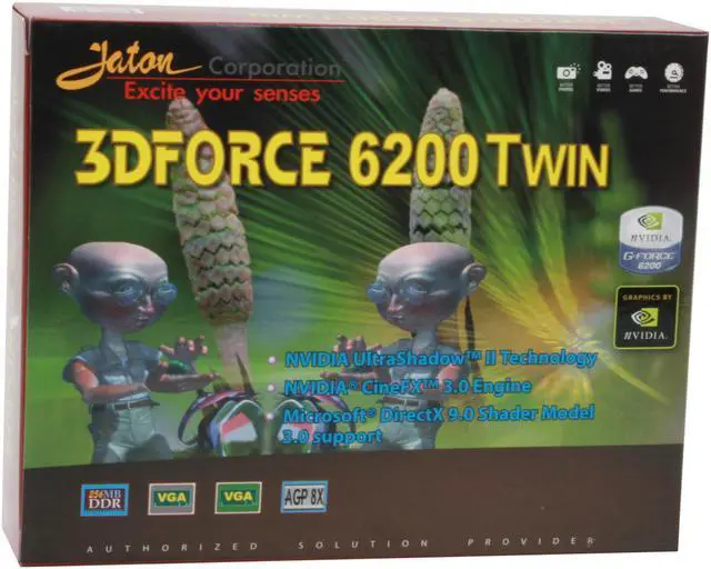 Alt view image 6 of 6 - JATON GeForce 6200 256MB DDR AGP 4X/8X Graphics Card 3DForce6200Twin