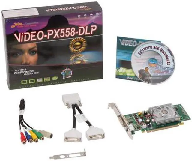 Alt view image 5 of 5 - JATON GeForce 8400 GS 512MB DDR2 PCI Express 2.0 x16 Low Profile Ready Graphics Card Video-PX558-DLP