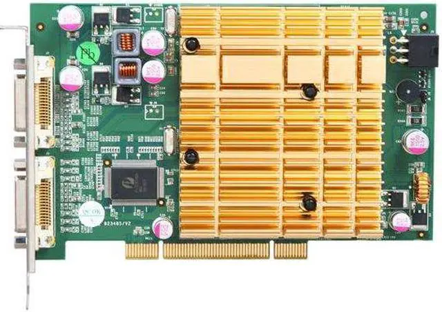Alt view image 3 of 6 - JATON VIDEO-348PCI-Quad GeForce 6200 4 VGA outputs 512MB DDR2 Per GPU 1GB Total Onboard 64-bit PCI Video Card