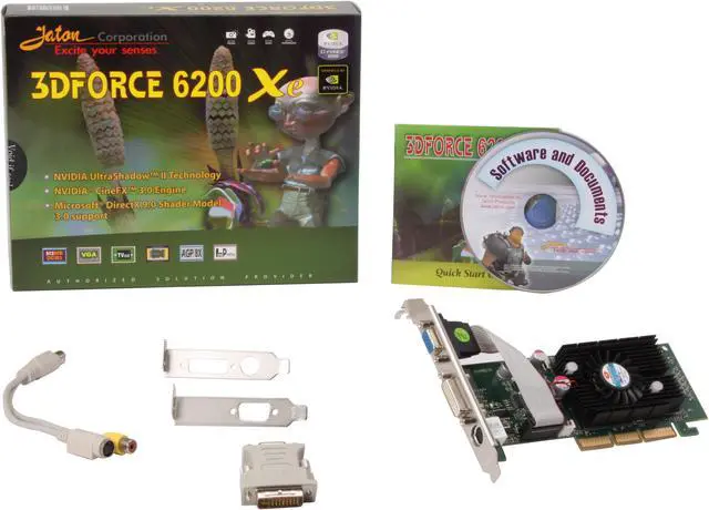 Alt view image 5 of 5 - JATON GeForce 6200 512MB DDR2 AGP 4X/8X Low Profile Ready Graphics Card 3DFORCE6200Xe