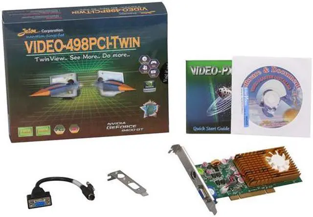 Alt view image 14 of 14 - JATON GeForce 9400 GT 1GB DDR2 PCI Low Profile Ready Graphics Card VIDEO-498PCI-TWIN