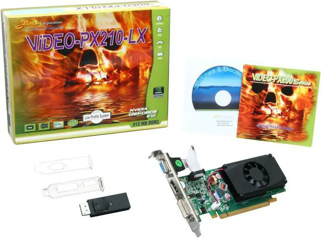 Alt view image 5 of 5 - JATON GeForce 210 512MB DDR2 PCI Express 2.0 x16 Low Profile Ready Graphics Card VIDEO-PX210-LX