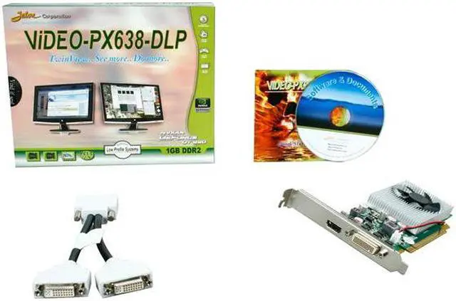 Alt view image 5 of 5 - JATON GeForce GT 220 1GB DDR2 PCI Express 2.0 x16 Low Profile Ready Graphics Card Video-PX638-DLP