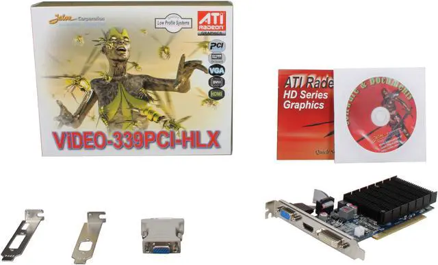 Alt view image 5 of 5 - JATON Radeon HD 5450 512MB DDR3 PCI Low Profile Ready Graphics Card Video-339PCI-HLX