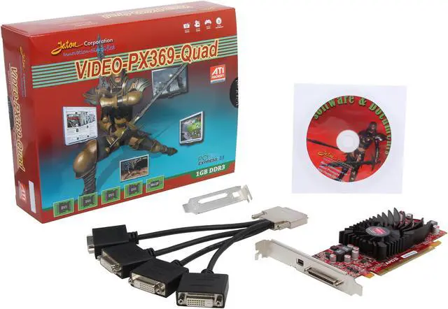 Alt view image 6 of 6 - JATON Radeon HD 6570 1GB DDR3 PCI Express x16 Low Profile Ready Graphics Card Video-PX369-QUAD