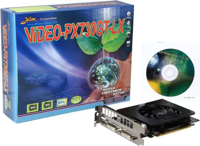 Alt view image 6 of 5 - JATON GeForce GT 730 1GB DDR3 PCI Express 2.0 x16 Graphics Card Video-PX730GT-LX
