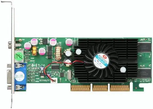 Alt view image 3 of 5 - JATON GeForce FX 5200 128MB DDR AGP 4X/8X Low Profile Ready Graphics Card 3DFORCE FX5200TV