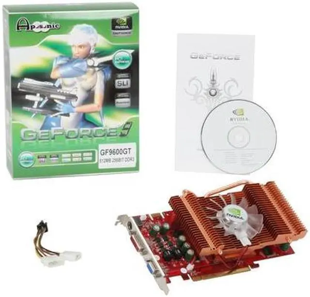 Alt view image 6 of 6 - Apollo GeForce 9600 GT 512MB GDDR3 PCI Express 2.0 x16 SLI Support Graphics Card AP-GF9600GT 512MB