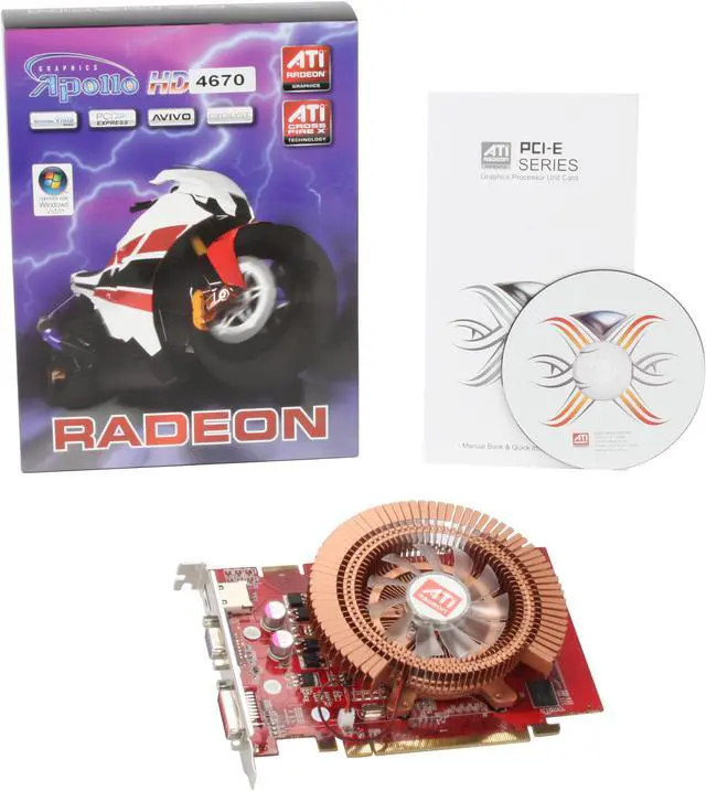 Alt view image 5 of 5 - Apollo Radeon HD 4670 256MB GDDR4 PCI Express 2.0 x16 CrossFireX Support Graphics Card AP-HD4670 256MB