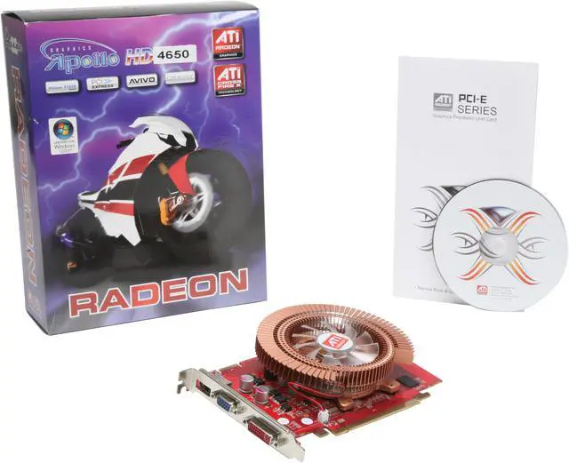 Alt view image 5 of 5 - Apollo Radeon HD 4650 256MB GDDR4 PCI Express 2.0 x16 CrossFireX Support Graphics Card AP-HD4650 256MB