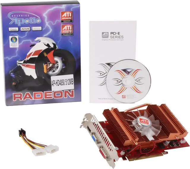 Alt view image 6 of 6 - Apollo Radeon HD 4850 512MB GDDR4 PCI Express 2.0 x16 CrossFireX Support Graphics Card AP-HD4850 512MB DDR4