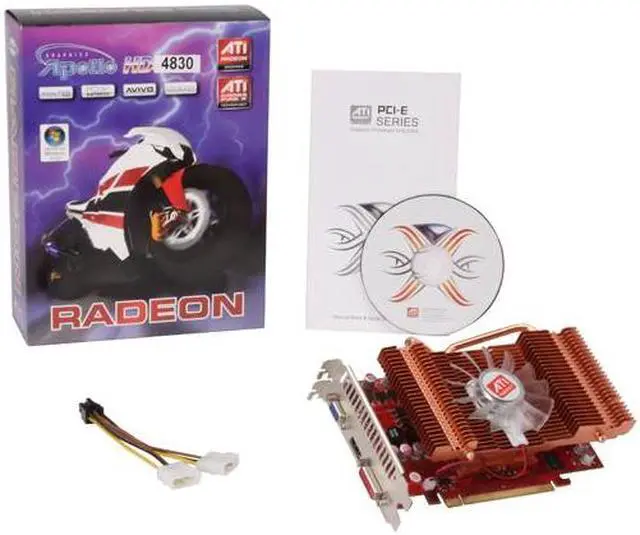 Alt view image 6 of 6 - Apollo AP-HD4830 512MB DDR4 Radeon HD 4830 512MB 256-bit GDDR4 PCI Express 2.0 x16 HDCP Ready CrossFireX Supported Video Card