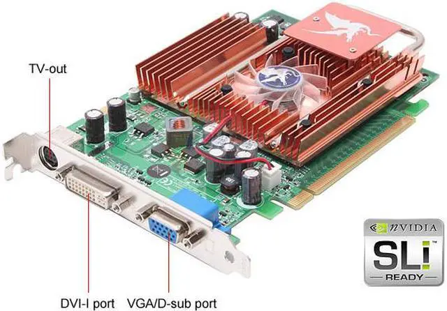 Alt view image 2 of 6 - BIOSTAR GeForce 6600GT 256MB GDDR2 PCI Express x16 SLI Support Graphics Card V6602GS21