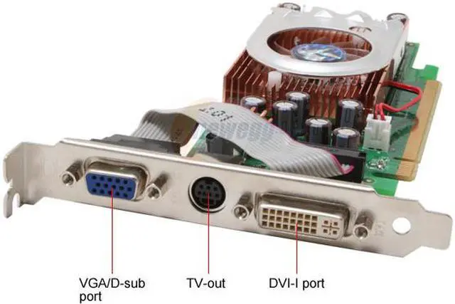 Alt view image 2 of 6 - BIOSTAR GeForce 7300GS 256MB (128MB On board) GDDR2 PCI Express x16 Low Profile Ready Graphics Card V7302GL16