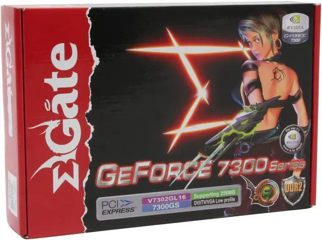 Alt view image 6 of 6 - BIOSTAR GeForce 7300GS 256MB (128MB On board) GDDR2 PCI Express x16 Low Profile Ready Graphics Card V7302GL16