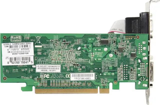 Alt view image 8 of 11 - BIOSTAR GeForce 6200LE 256MB TurboCache(128M VRAM on board) GDDR2 PCI Express x16 Low Profile Ready Graphics Card V6202EL16