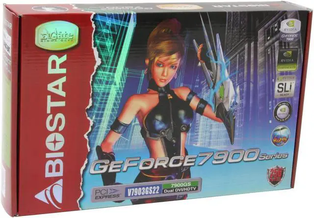 Alt view image 6 of 6 - BIOSTAR GeForce 7900GS 256MB GDDR3 PCI Express x16 SLI Support Graphics Card V7903GS22