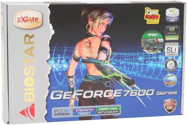Alt view image 8 of 8 - BIOSTAR GeForce 7600GT 256MB GDDR2 PCI Express x16 Graphics Card V7602GT21