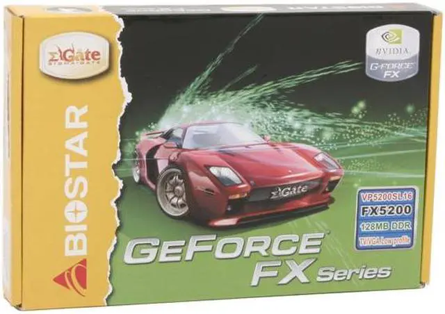 Main image of BIOSTAR GeForce FX 5200 128MB DDR AGP 4X/8X Low Profile Ready Graphics Card VP5200SL16