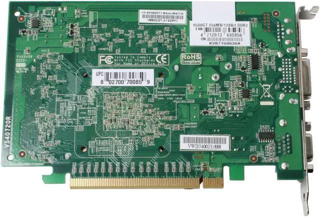 Alt view image 4 of 7 - BIOSTAR GeForce 8500 GT 256MB DDR2 PCI Express x16 Graphics Card V8502GT21