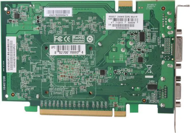 Alt view image 4 of 5 - BIOSTAR GeForce 8500 GT 256MB GDDR2 PCI Express x16 SLI Support Graphics Card V8502GT26