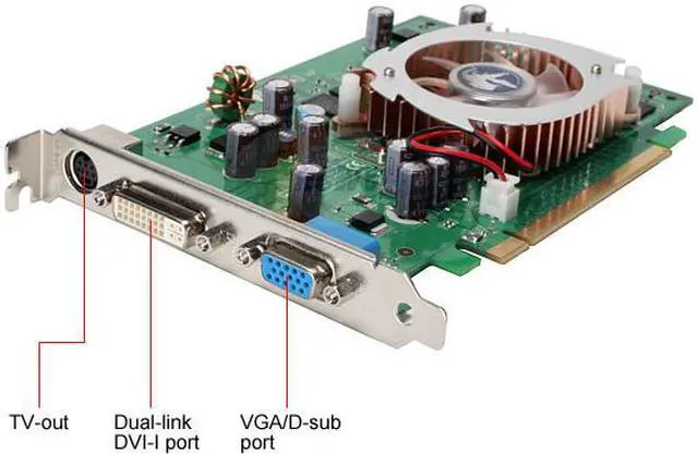 Alt view image 2 of 6 - BIOSTAR V7202GS56 GeForce 7200GS 512MB 64-bit GDDR2 PCI Express x16 Video Card