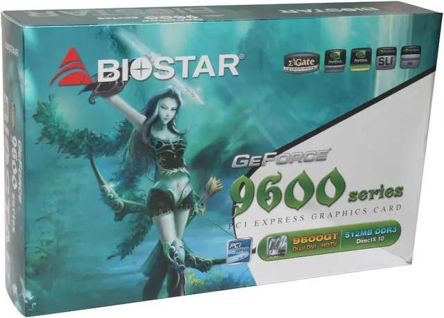 Alt view image 8 of 8 - BIOSTAR GeForce 9600 GT 512MB DDR3 PCI Express 2.0 x16 SLI Support Graphics Card V9603GT52