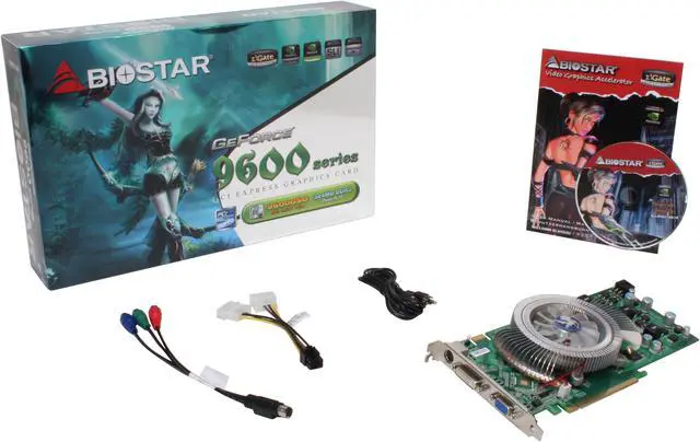 Alt view image 6 of 6 - BIOSTAR GeForce 9600 GSO 384MB GDDR3 PCI Express 2.0 x16 SLI Support Graphics Card V9603GS39