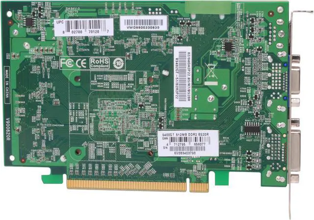 Alt view image 4 of 5 - BIOSTAR GeForce 9400 GT 512MB GDDR2 PCI Express 2.0 x16 Graphics Card V9402GT51