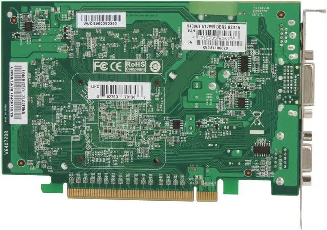 Alt view image 4 of 5 - BIOSTAR GeForce 9400 GT 512MB GDDR2 PCI Express 2.0 x16 Graphics Card VN9402TS51