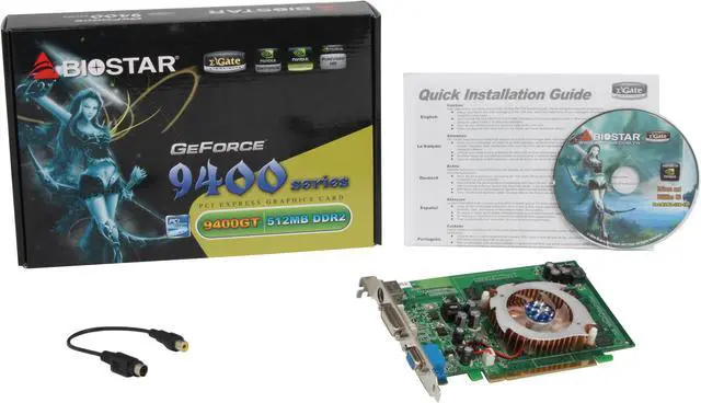 Alt view image 5 of 5 - BIOSTAR GeForce 9400 GT 512MB GDDR2 PCI Express 2.0 x16 Graphics Card VN9402TS51