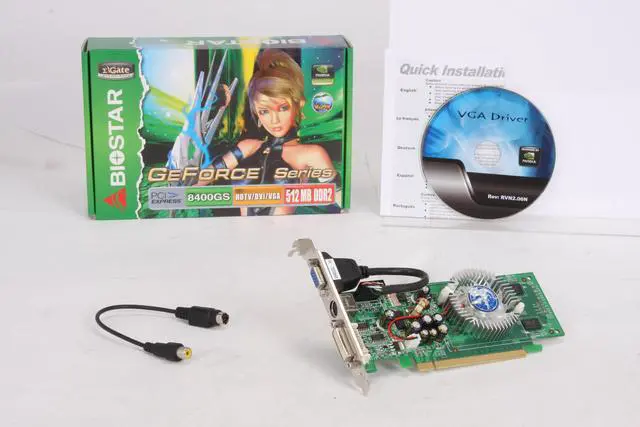 Alt view image 5 of 5 - BIOSTAR GeForce 8400 GS 512MB GDDR2 PCI Express 2.0 x16 Graphics Card V8402GL56