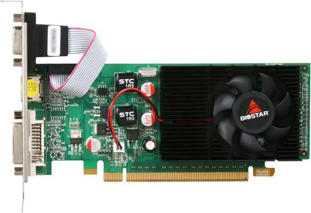 Alt view image 3 of 5 - BIOSTAR GeForce 210 1GB DDR3 PCI Express 2.0 x16 Low Profile Graphics Card VN2103NHG6