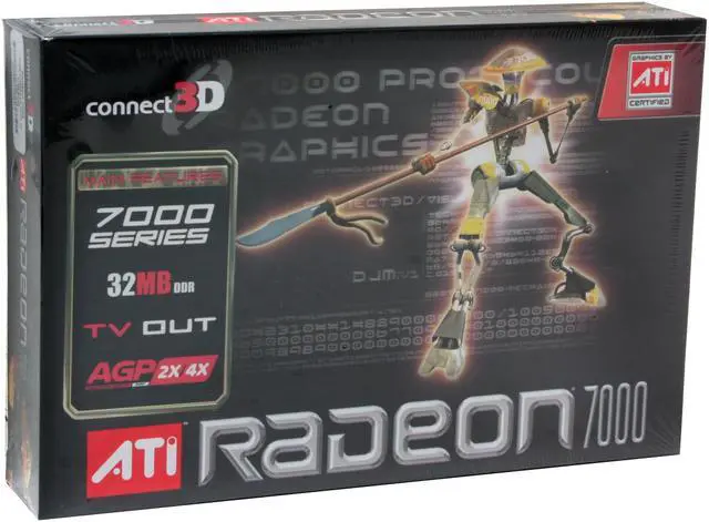 Alt view image 6 of 6 - connect3D Radeon 7000 32MB DDR AGP 2X/4X Graphics Card 6052