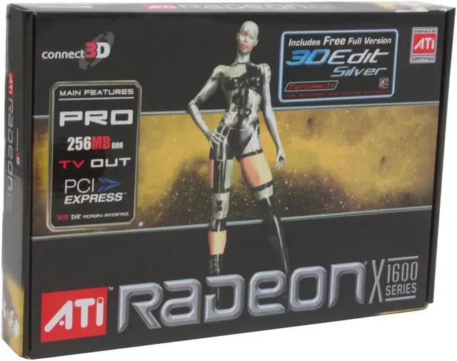 Alt view image 6 of 6 - connect3D Radeon X1600PRO 256MB DDR PCI Express x16 Graphics Card 3049
