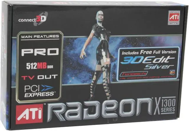 Alt view image 6 of 6 - connect3D Radeon X1300PRO 512MB GDDR2 PCI Express x16 Graphics Card 3053