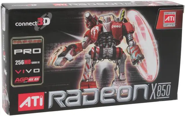 Alt view image 7 of 7 - connect3D Radeon X850PRO 256MB GDDR3 AGP 4X/8X Graphics Card 6071