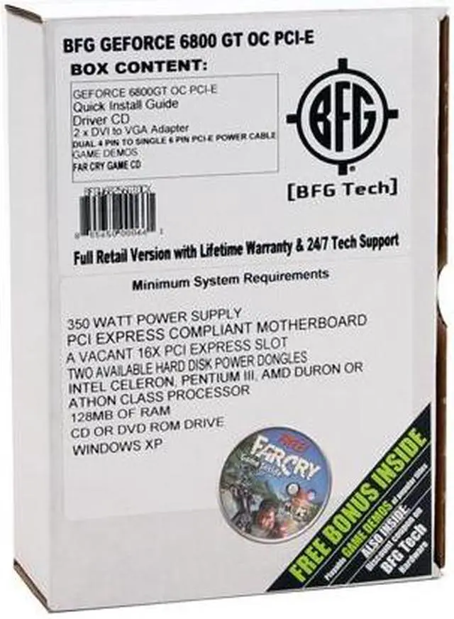 Alt view image 5 of 6 - BFG Tech GeForce 6800GT 256MB GDDR3 PCI Express x16 SLI Support Graphics Card BFGR68256GTOCX
