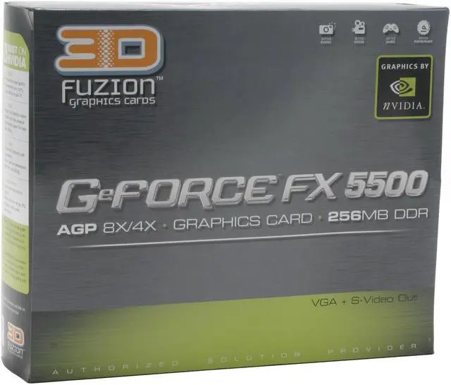 Alt view image 5 of 5 - 3D Fuzion GeForce FX 5500 256MB DDR AGP 4X/8X Graphics Card 3DFR55256
