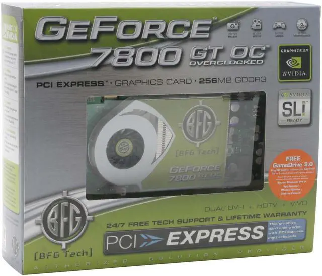 Alt view image 6 of 6 - BFG Tech GeForce 7800GT 256MB GDDR3 PCI Express x16 SLI Support Graphics Card BFGR78256GTOC