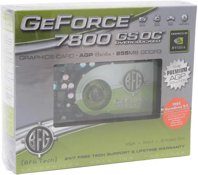 Alt view image 7 of 7 - BFG Tech GeForce 7800GS 256MB GDDR3 AGP 4X/8X Graphics Card BFGR78256GSOC