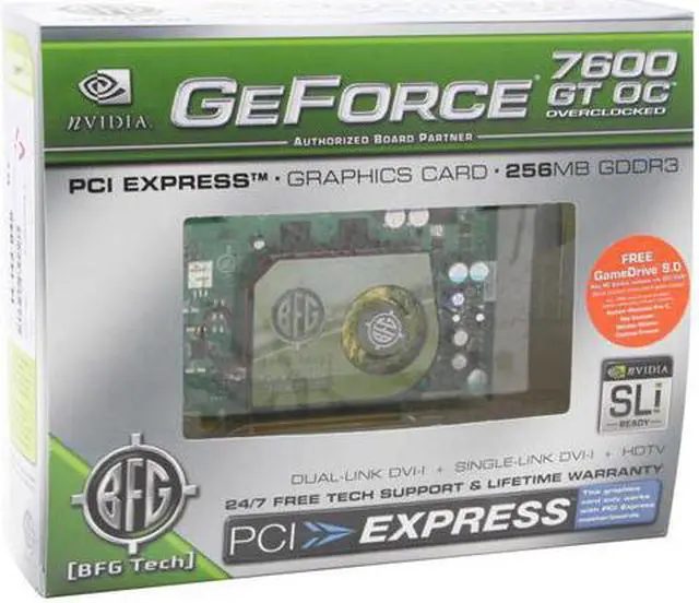 Alt view image 6 of 6 - BFG Tech GeForce 7600GT 256MB GDDR3 PCI Express x16 SLI Support Graphics Card BFGR76256GTOCE