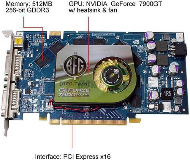 Alt view image 2 of 6 - BFG Tech GeForce 7900GT 512MB GDDR3 PCI Express x16 SLI Support Graphics Card BFGR79512GTOCE