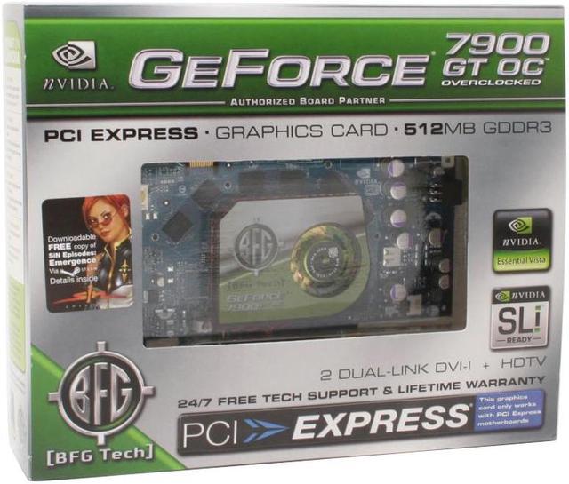 Alt view image 6 of 6 - BFG Tech GeForce 7900GT 512MB GDDR3 PCI Express x16 SLI Support Graphics Card BFGR79512GTOCE
