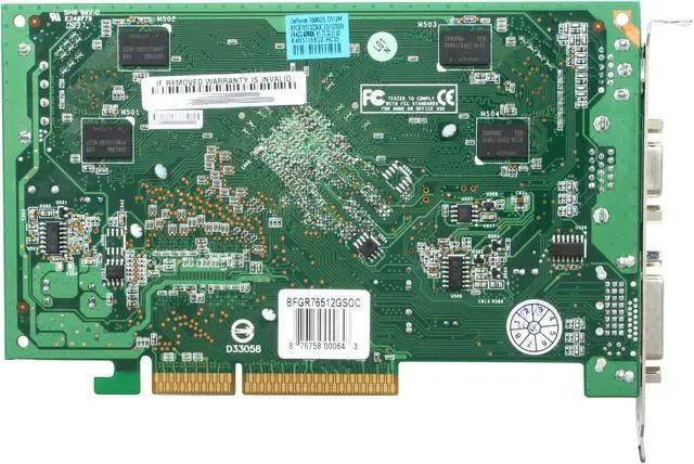 Alt view image 4 of 6 - BFG Tech GeForce 7600GS 512MB GDDR2 AGP 4X/8X Graphics Card BFGR76512GSOC